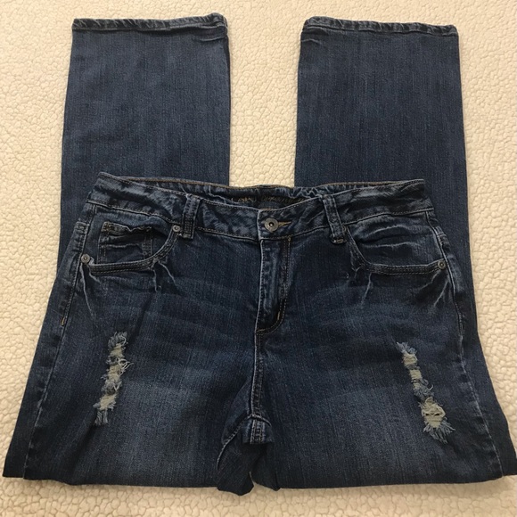 Cato Premium Stretch Distressed Denim Blue Jeans 
Size 13 / 14 P Large - Picture 10 of 15